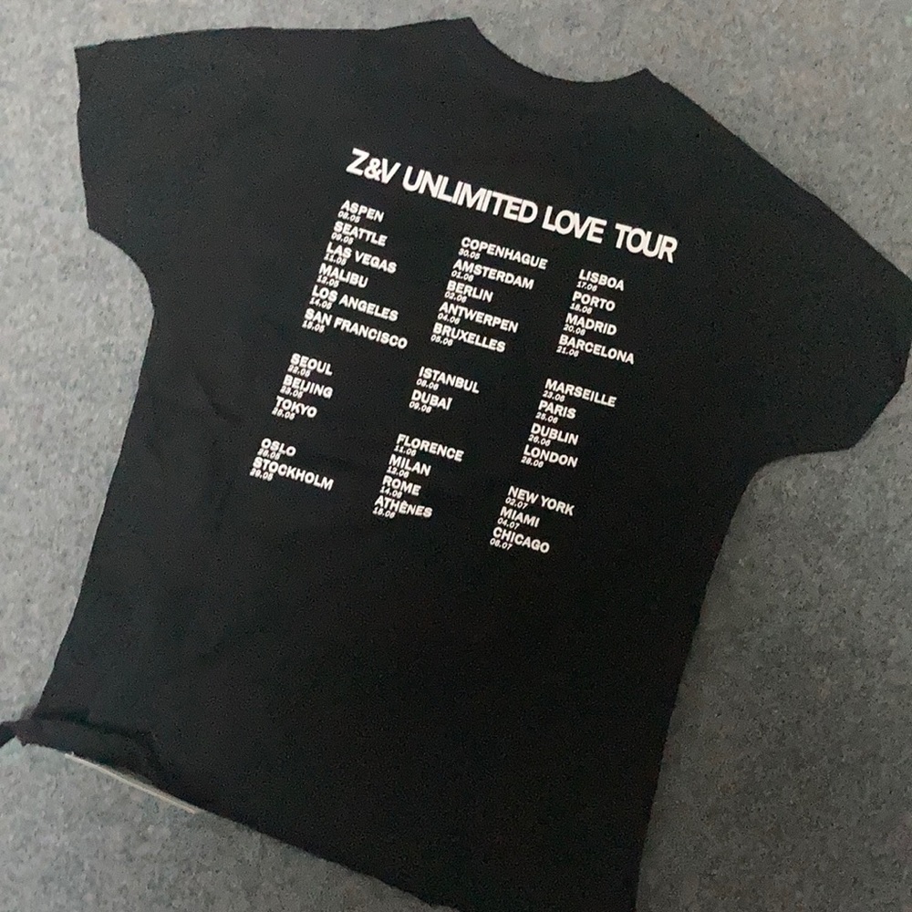Vintage-Inspired Zadig & Voltaire je taime T-shirt size Large